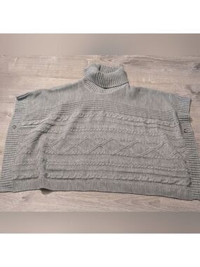 Lole gray turtleneck poncho OS